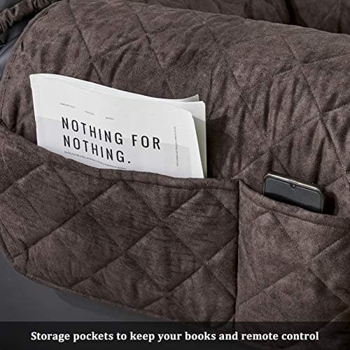 STONECREST Waterproof Microsuede Recliner Slipcover (Chocolate, 23")