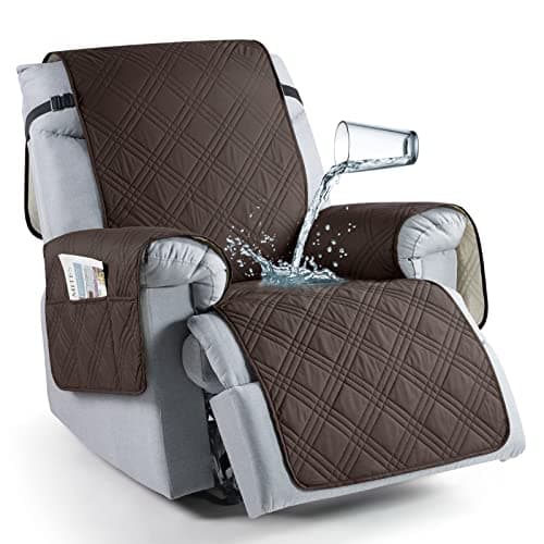 TAOCOCO 100% Waterproof Recliner Chair Cover, Non-Slip, Washable, Kids & Pet-Friendly — Chocolate