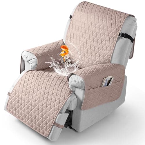 TAOCOCO 100% Waterproof Recliner Cover - Perfect for Slip and Stain Protection, Suitable for Elderly and Disabled Users, Ideal for Outdoor Patios or Indoor Use(Chocolate, Small-22'') — Peach