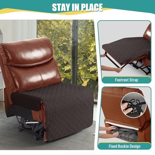Ruaozz 100% Waterproof Armless Chair Cover - Non Slip, Washable, Chocolate for Sectional Recliner Sofa - Oversized Additional Seat Cover - OEKO-TEX STANDARD 100

Ruaozz 100% Waterproof Armless Chair Cover - 1-Piece Oversized Additional Seat Cover - N