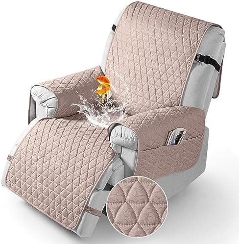 TAOCOCO 100% Waterproof Recliner Cover - Perfect for Slip and Stain Protection, Suitable for Elderly and Disabled Users, Ideal for Outdoor Patios or Indoor Use(Chocolate, Small-22'')