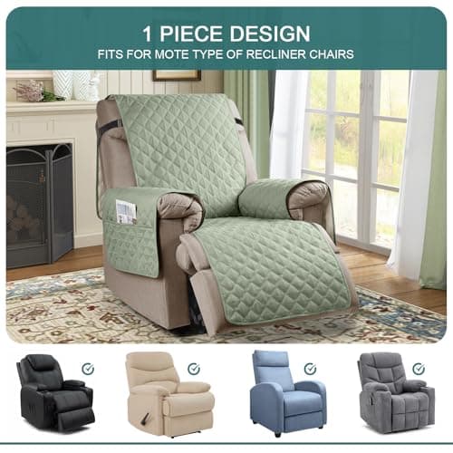 Ruaozz Waterproof Recliner Chair Cover for Kids, Dogs, Pets