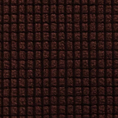 CHUN YI 7 Piece Stretch Couch Cover, 3 Seater with Elastic Backrests and Cushions(Large, Brick) — Chocolate