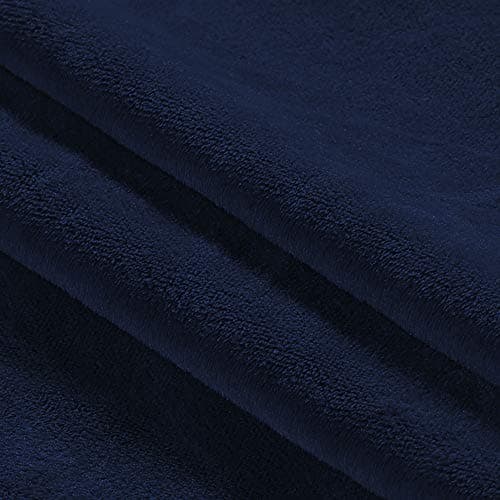 Ivory Turquoise Loveseat Covers for Velvet Couch with Elastic Bottom — Navy Blue