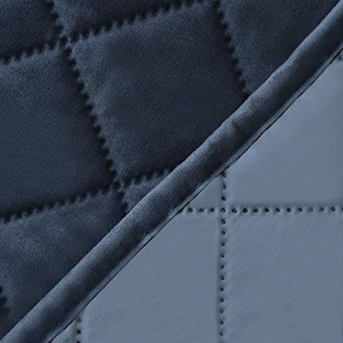 Oversized Loveseat Recliner Cover, Reversible for Pets, Gray/Light Gray — Dark Blue/Light Blue