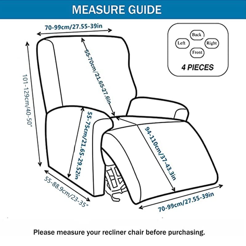 Eco-Ancheng Recliner Slipcovers for Lazy Boy Chair with Pocket