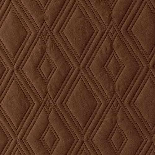 Genina Reversible Couch Covers for L-Shaped Sectional Sofas – Dark Gray, Small, Perfect for Pets and Kids — Brown