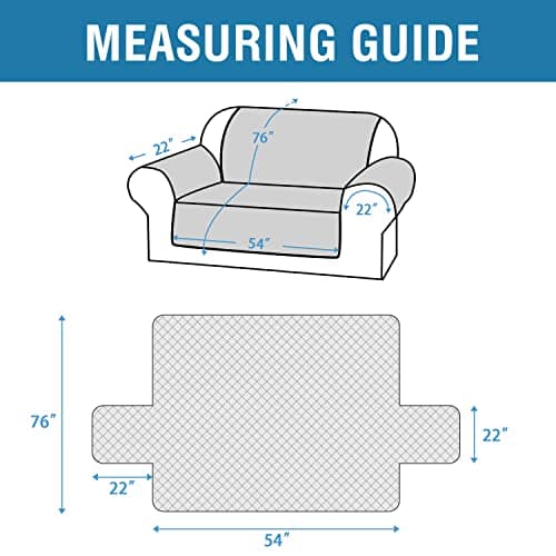 H.VERSAILTEX 100% Waterproof Couch Cover for Loveseat (French Oak)