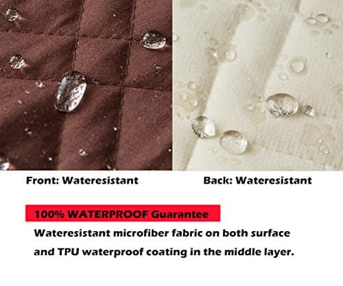 Ameritex Waterproof Nonslip Recliner Cover, 23", Chocolate