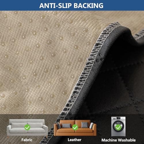 Eismodra Dark Gray Non-Slip Recliner Cover 23"x39"