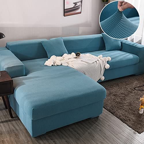 Jacquard Chaise Lounge Covers for Grey 2Seat L Shaped Couch