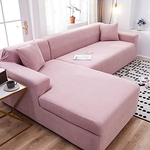 IMYOGI L-Shaped Sofa Cover - 2pcs Stretch Slipcover for Seater + 2 Seater Living Room — A