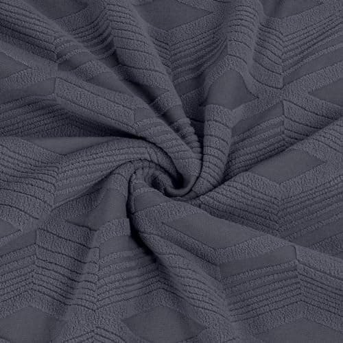 TAOCOCO Dark Grey 3 Seater Stretch Sofa Cover with Throw Pillow Protectors — Dark Grey
