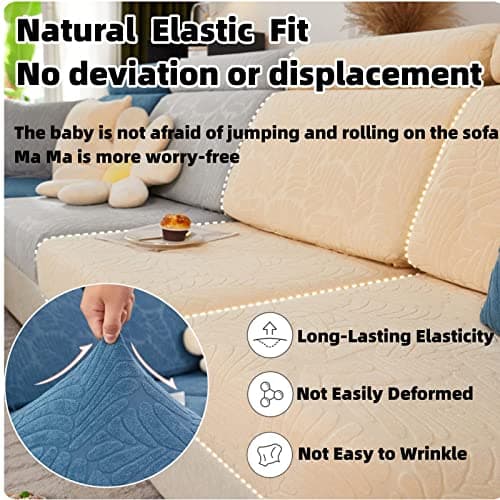 2024 New Stretch Slipcovers for Large Double Seat Sofa (Light Gray)