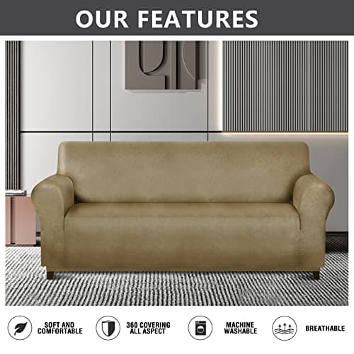 Molasofa Sofa Covers - Couch Cover for Dogs, Cats, and Kids (Sofa, Mustard)