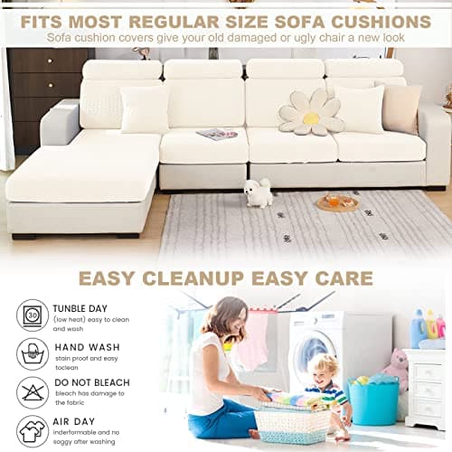 ShowyLive 2024 Wear-Resistant Universal Sofa Back Cover, Weave White