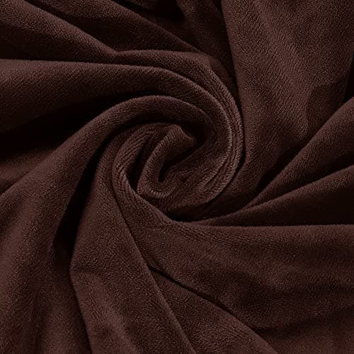 Navy Velvet Recliner Loveseat Cover, Stretch Reclining Slipcover — Brown