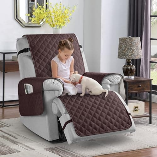 TAOCOCO Non-Slip Recliner Chair Cover, 23'' Small, Coffee
