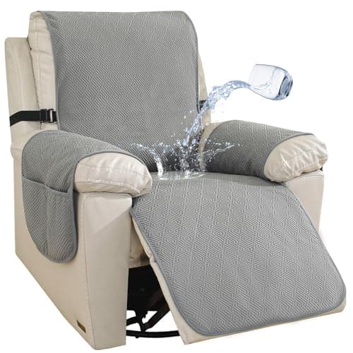 Easehomey Waterproof Rocking Chair Cover, 100% Protection, Light Grey (23.6")