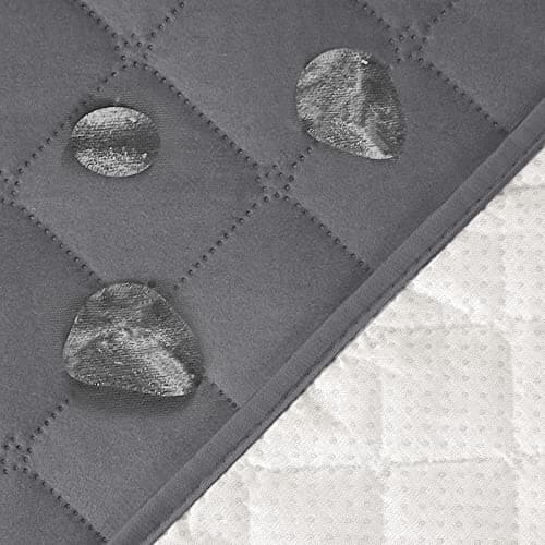 Burgundy 100% Waterproof Couch Cover for 3 Cushion Sofa (Sofa 70") Pet Friendly — Grey