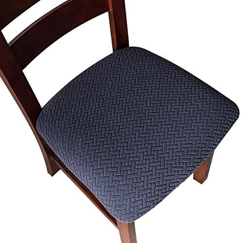 Genina Taupe Dining Room Chair Slipcovers (4 Pcs) — Navy Blue