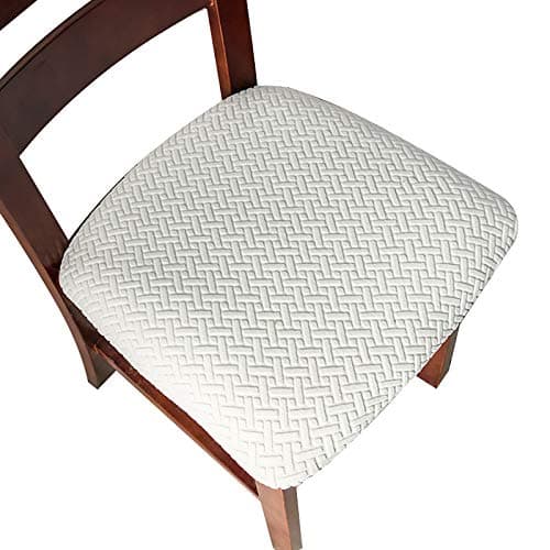 Genina Taupe Dining Room Chair Slipcovers (4 Pcs) — White