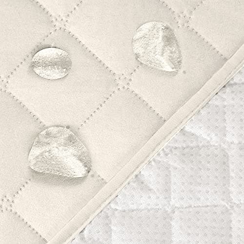 Burgundy 100% Waterproof Couch Cover for 3 Cushion Sofa (Sofa 70") Pet Friendly — Ivory