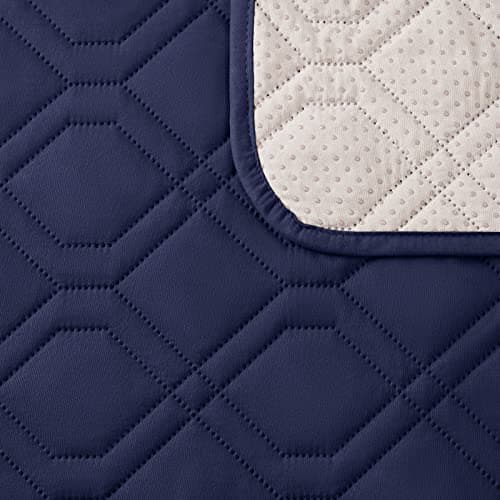 Waterproof Loveseat Recliner Cover with Console for Pets - Chocolate — Dark Blue