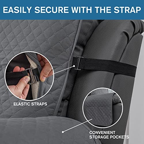 XINEAGE Dark Gray Water Resistant Recliner Cover for Pets and Kids