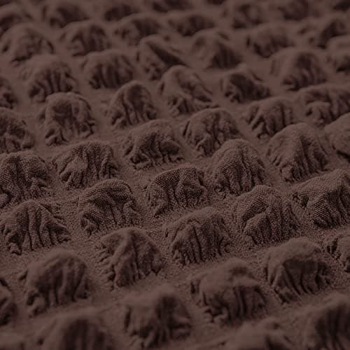 Country Style Dark Grey Sofa Slipcover for 3 Cushion Couch Durable Washable Fit Universal — Brown