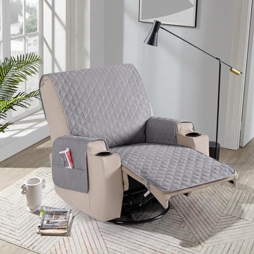 Upgraded Waterproof Recliner Chair Covers, Light Grey
