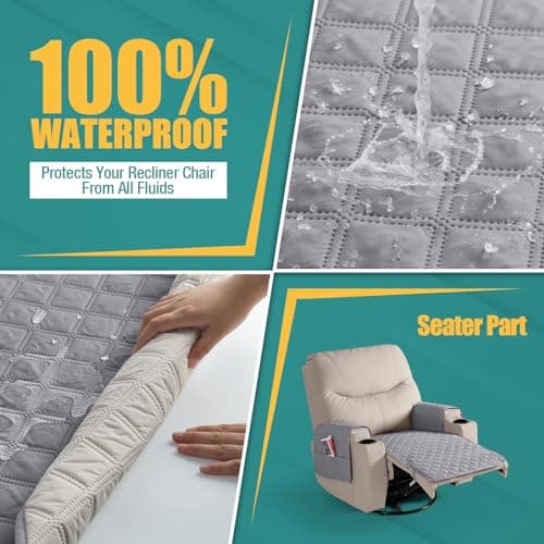 Ruaozz Large Waterproof Chair Covers - Chocolate