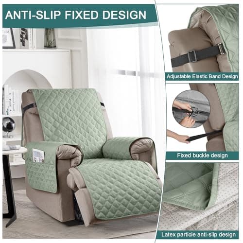 Ruaozz Waterproof Recliner Chair Cover for Kids, Dogs, Pets