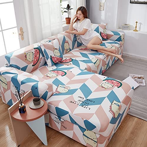 IMYOGI High Stretch Sofa Covers for 3 Seater Sectional Couch - Living Room Protector — Ba