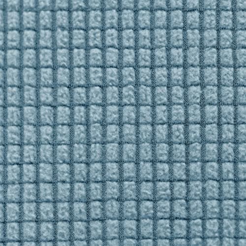 CHUN YI 3 Seater Couch Slipcover, Large Grey Checks — Smoky Blue