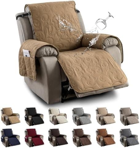 100% Waterproof Recliner Chair Cover for Pets and Kids (Beige, 2|6" Recliner Chair)
100% Waterproof Non-Slip Fabric Recliner Couch Cover for Living Room (Beige, 2|6" Recliner Chair)
Washable 100% Waterproof Recliner Chair Cover for Pets and Kids (Bei