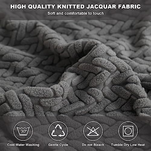 Dark Grey Stretch Slipcover for L Shape Sectional Sofa (Back Cover)