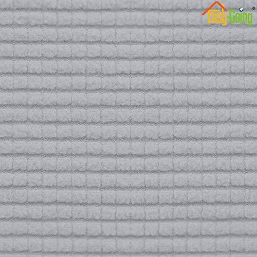 Dark Gray Stretch Loveseat Cushion Cover with Elastic Bottom — Silver Gray