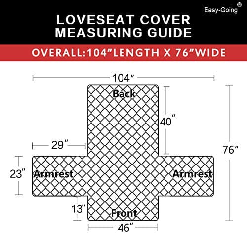 Easy-Going Reversible Loveseat Couch Cover, Gray/Light Gray