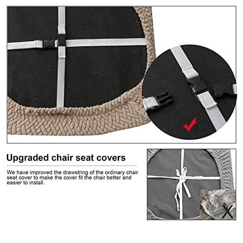 Genina Taupe Dining Room Chair Slipcovers (4 Pcs)