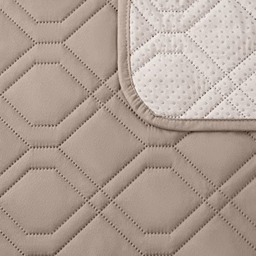 Waterproof Loveseat Recliner Cover with Console for Pets - Chocolate — Khaki