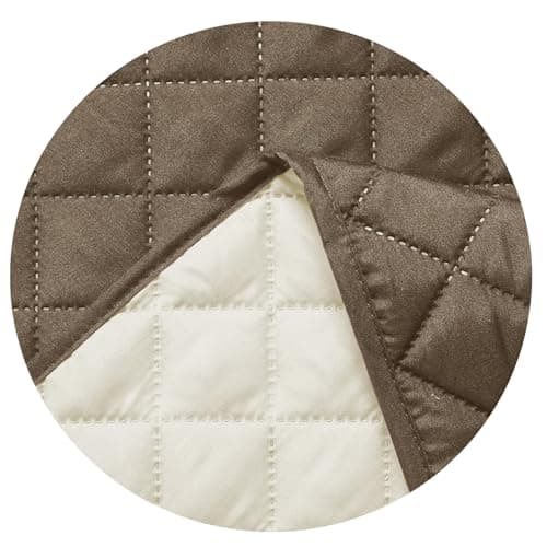 Water Resistant Dog Couch Cover 68" x 3 Cushions Gray/Light Gray — Mocha/Ivory