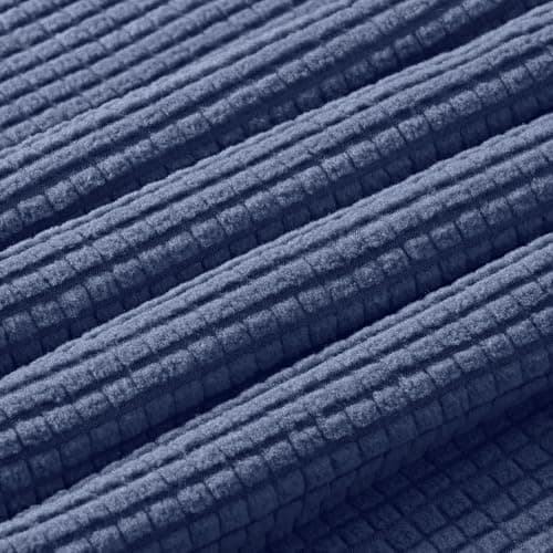 TAOCOCO Stretchable 8-Piece Recliner Sofa Covers Pale Brown — Navy Blue