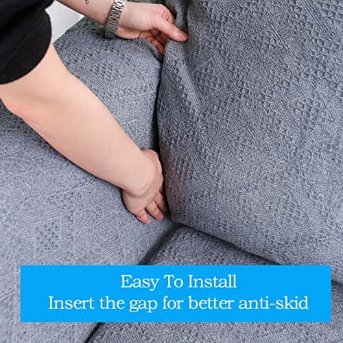 LuxeSectional Couch Covers for 3 Seater (Grey, XL)