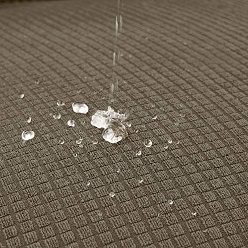 Joccun Gray Spandex Stretch Couch Cover, 3-Cushion Sofa Protector — Fossil