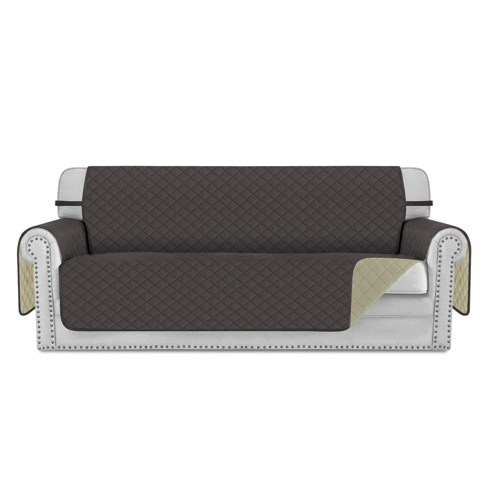 Deeky Reversible Waterproof Couch Cover for 3-Cushion Furniture