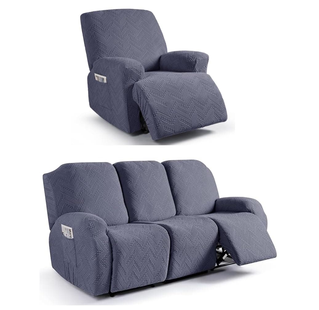 Stretch Recliner Chair Covers - Grey