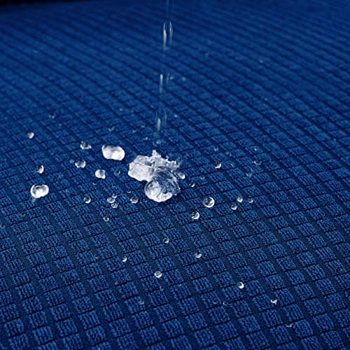 Joccun Gray Spandex Stretch Couch Cover, 3-Cushion Sofa Protector — Classic Blue
