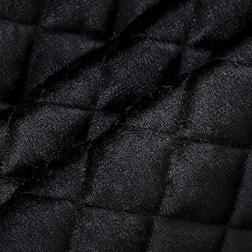 Non-Slip Waterproof Velvet Recliner Chair Cover for Leather Chairs Brown — Black