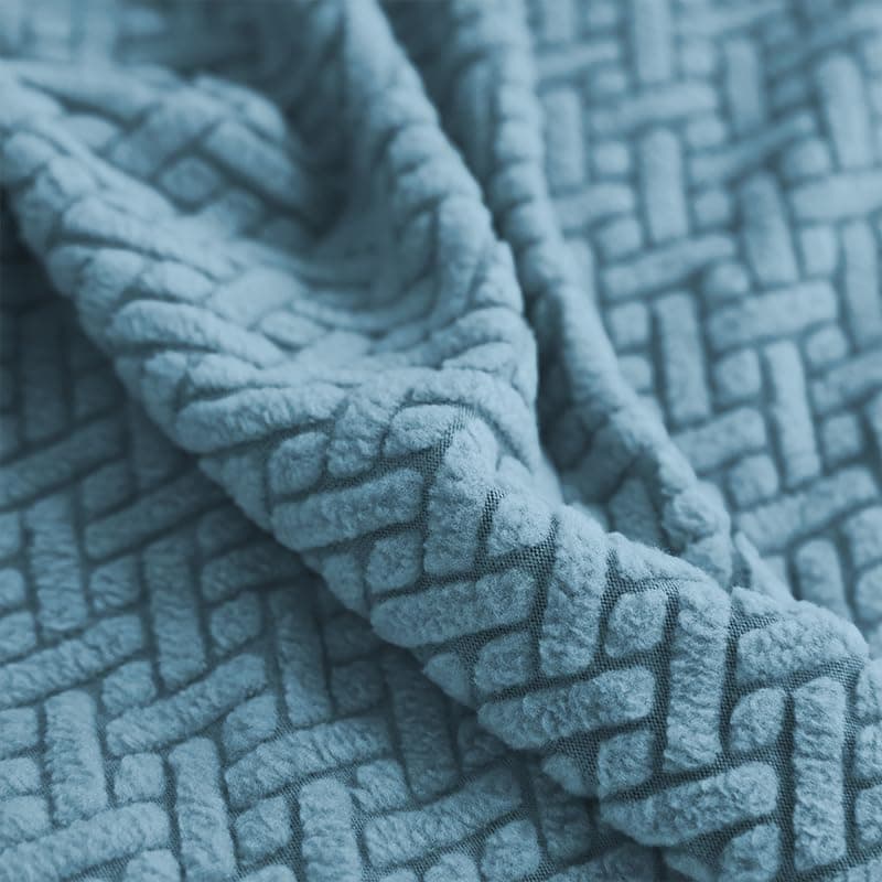 2024 New Stretch Slipcovers for Large Double Seat Sofa (Light Gray) — Texture Sea Blue